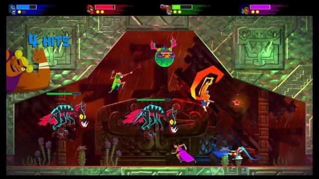 Une capture d'écran de gameplay dans Guacamelee !  2.