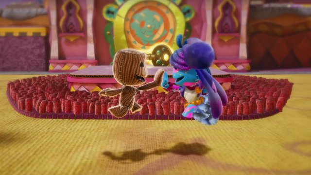 Sackboy salue un personnage