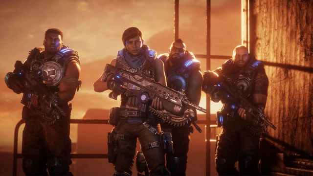 Un groupe de soldats dans Gears 5.