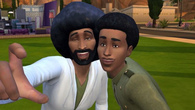 Peinado afro en Los Sims 4