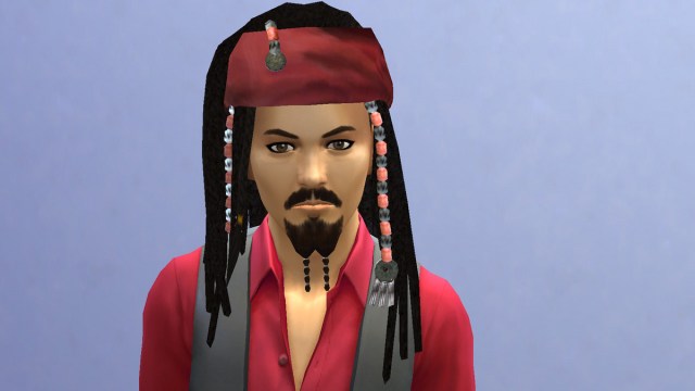 Mod de pelo de Jack Sparrow en Los Sims 4