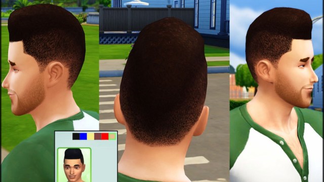 Cabello masculino más liso en Los Sims 4