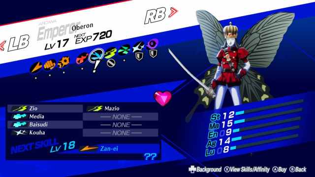 Oberon con Mazio en Persona 3 Reload