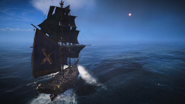 Barco navegando en Skull and Bones.