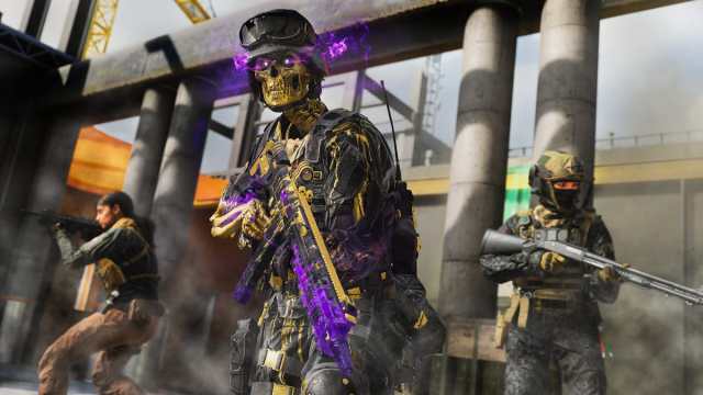 Jugabilidad de Call of Duty que muestra un operador esqueleto