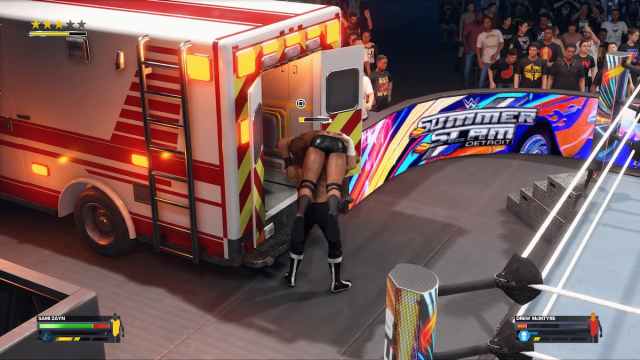 Transporta al oponente a la ambulancia de WWE 2K24