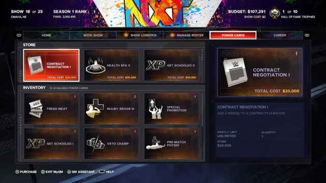 Primeras tarjetas de poder WWE 2K24 Consejos MyGM