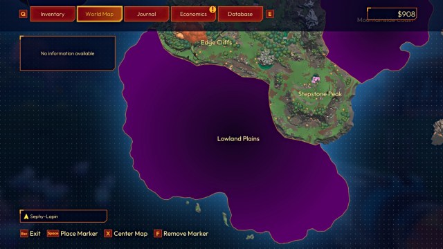 Lightyear Frontier donde está Lowland Plains en el mapa