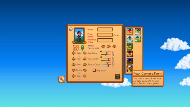 Granja de las cuatro esquinas de Stardew Valley