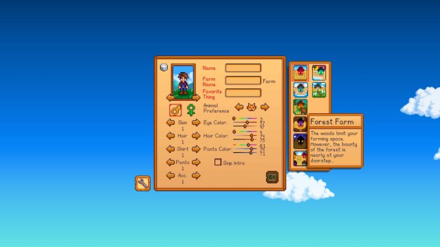 Granja forestal de Stardew Valley