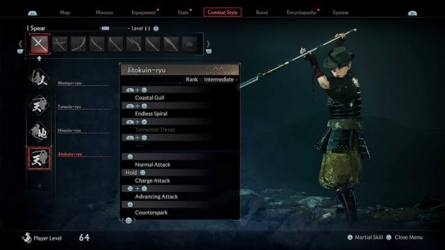 Estilo Jitokuin ryu para la lanza en Rise of the Ronin