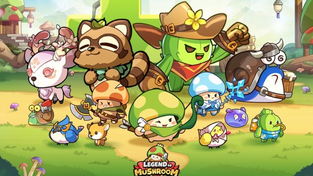 Un grupo de personajes que funcionan en Legend of Mushroom.