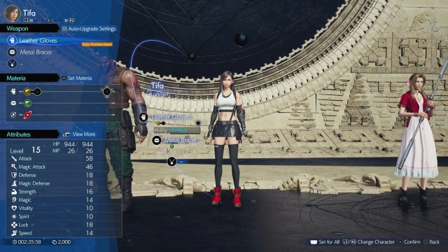 Estadísticas de Tifa en Final Fantasy 7 Rebirth