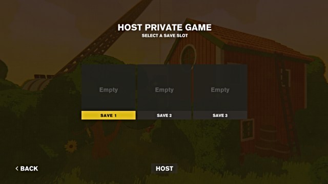 El menú Organizar un juego privado en Obtener contenido.