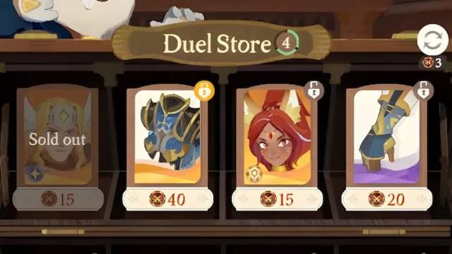 Objets verrouillés dans la boutique Duel dans AFK Journey