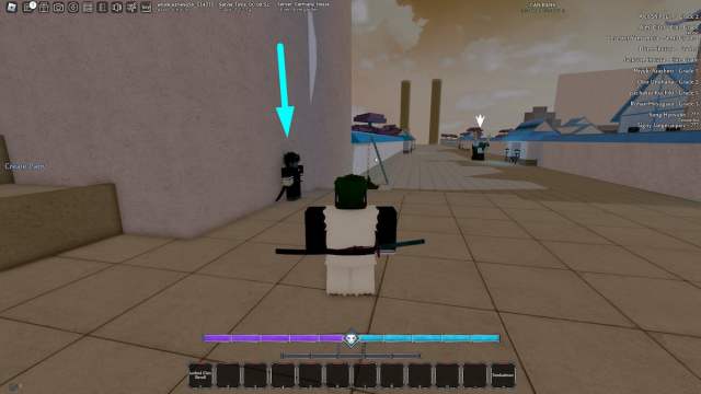 Salir del NPC de la División en la experiencia Type Soul Roblox