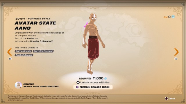 Estado de Avatar Estilo Aang