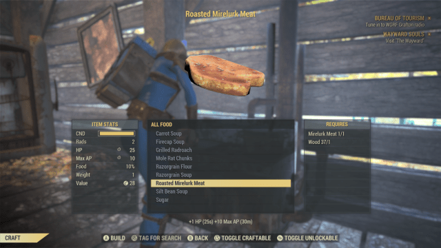 Receta de Fallout 76 Mirelurk