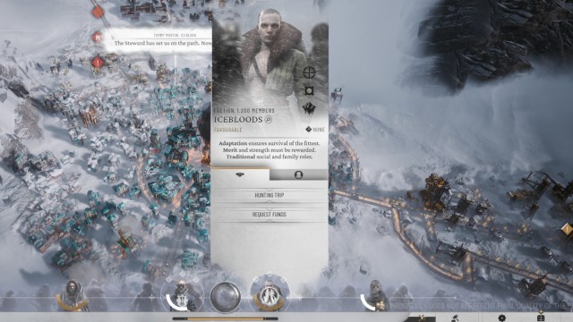 Frostpunk 2 Cómo aumentar la confianza en tu ciudad: un resumen de facción y un menú de aprobación.