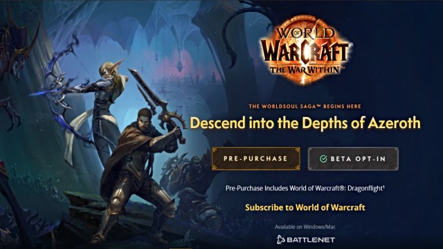 World of Warcraft cómo registrarse para War Within Beta Access