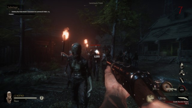 Los jugadores disparan a zombies en Sker Ritual.