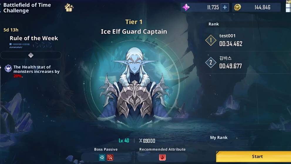 Modo desafío Battlefield of Time en Solo Leveling: Arise