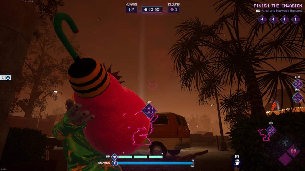 Capullo objetivo en Killer Klowns From Outer Space: The Game