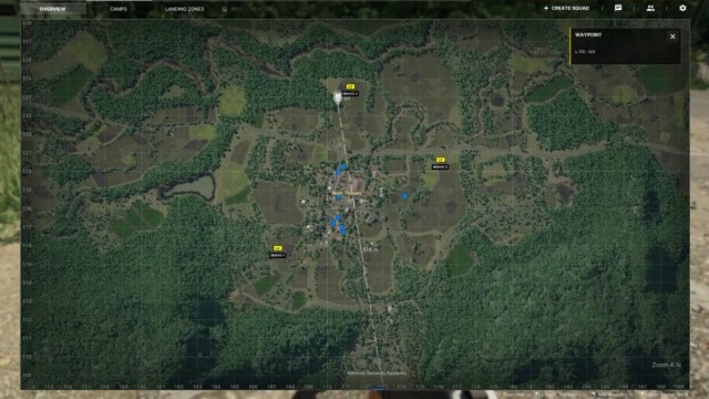 Ubicación del mapa de misiones de Little Bird Down en Grey Zone War