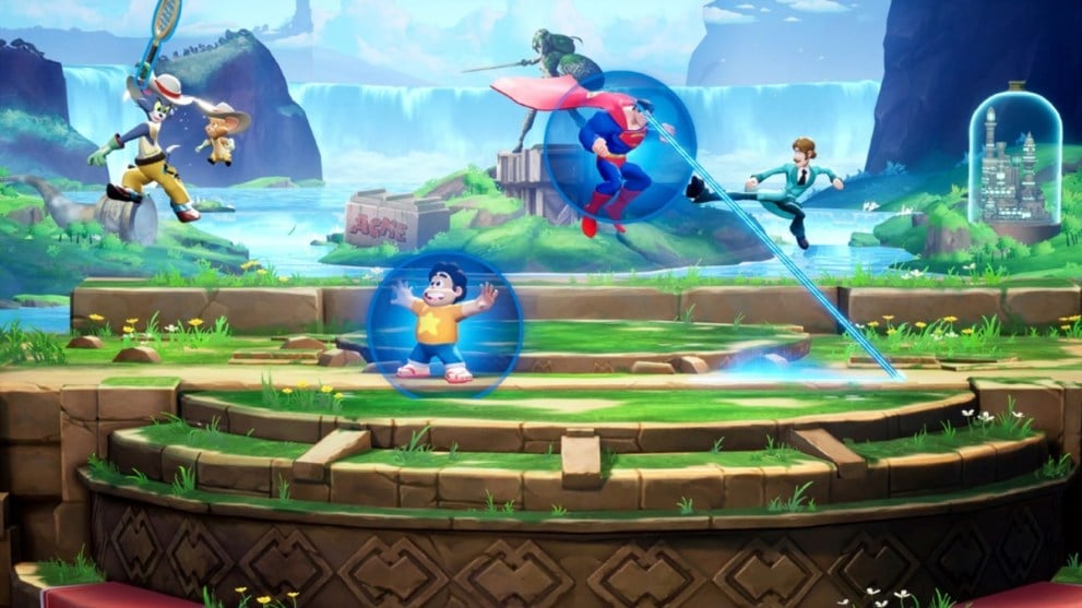 Un combate MultiVersus con Superman y Tom & Jerry en combate