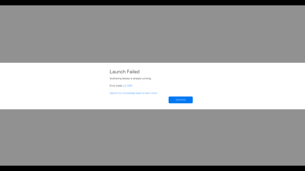 Código de error LS 0018 de Epic Games de Wuthering Waves