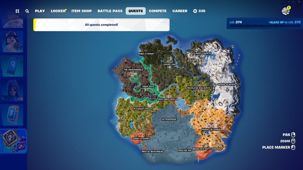 mapa fortnite capitulo 5 temporada 3