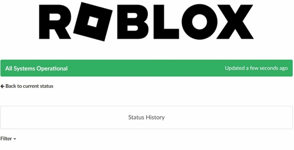 Sitio web de verificación del estado del servidor para Roblox