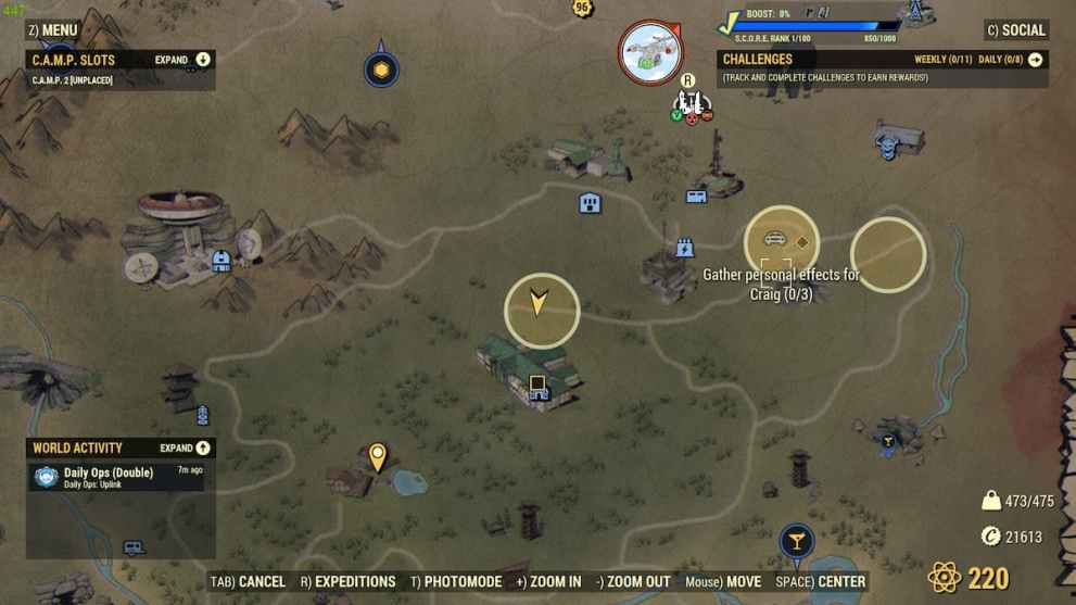 Campamento de la Mansión Dark Hollow de Fallout 76