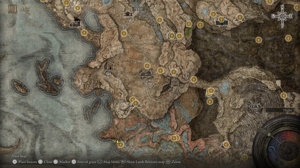 Cómo y dónde encontrar todos los fragmentos de mapas en Elden Ring Shadow of the Erdtree Gravesite Plain