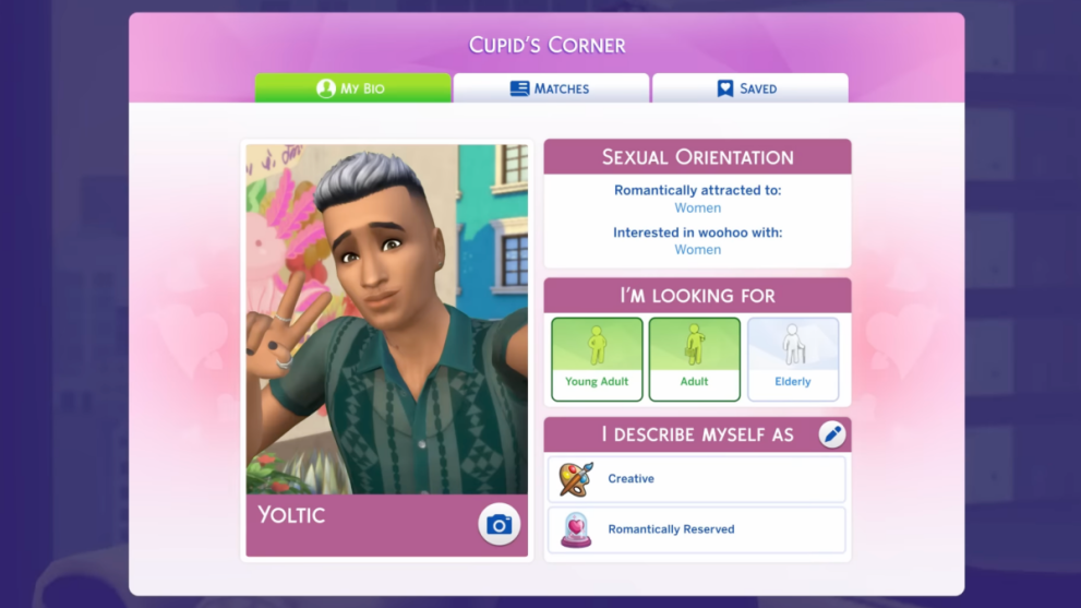 Sims 4 aplicación de citas El rincón de Cupido.