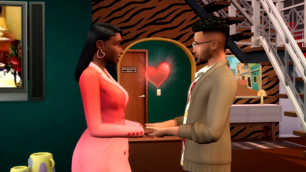 dos Sims enamorados - extensión sims 4 enamorados