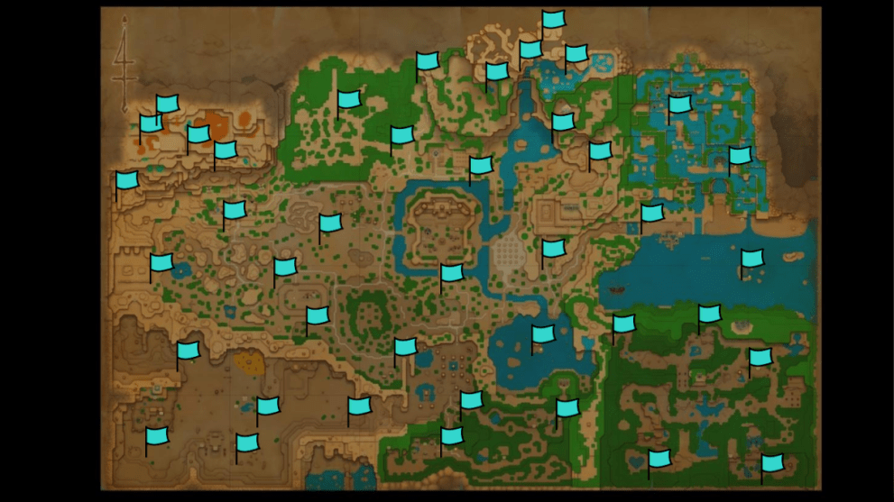 Todas las ubicaciones de viaje rápido La leyenda de Zelda hace eco de la sabiduría