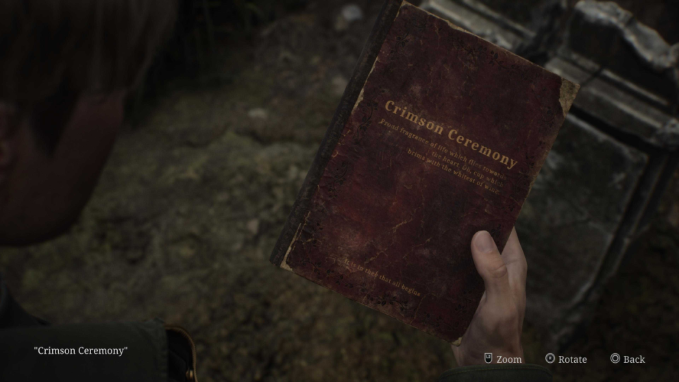 Libro de la Ceremonia Carmesí en Silent Hill 2