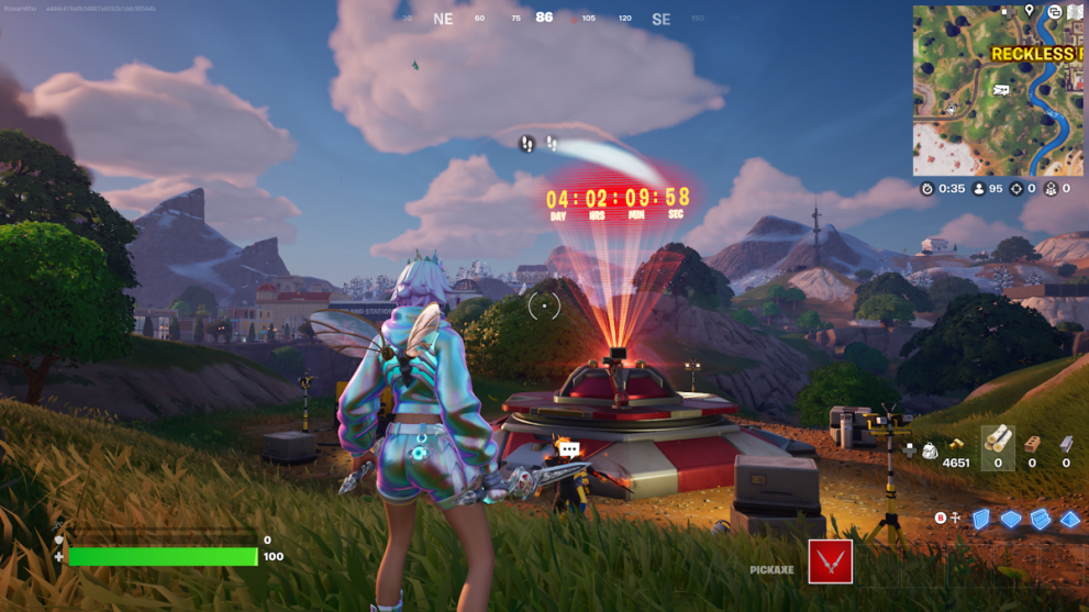 Cuenta regresiva de los ferrocarriles imprudentes de Fortnite